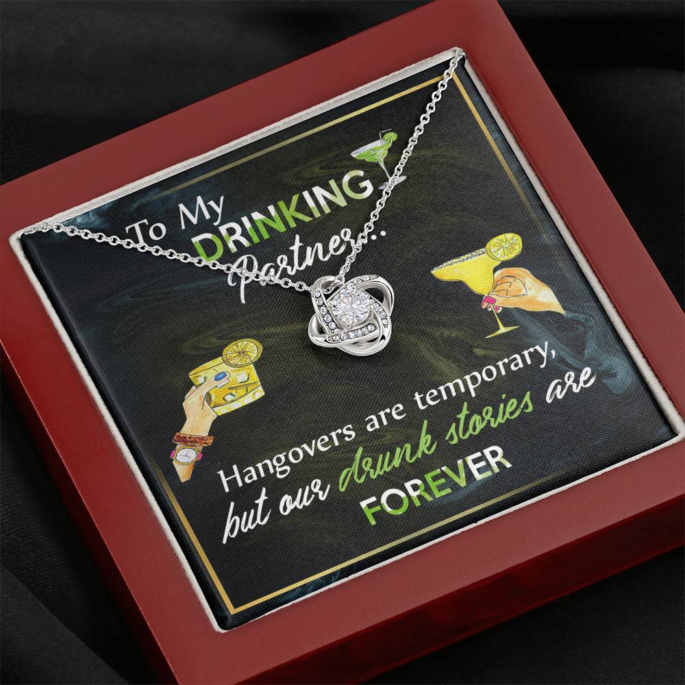 Gift For Friend To My Drinking Partner Alluring Beauty Necklace