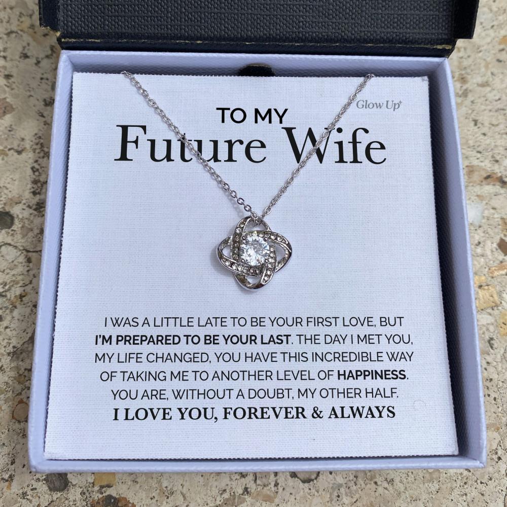 Pamaheart- To My Future Wife - I love you forever- Love Knot necklace, Christmas Day