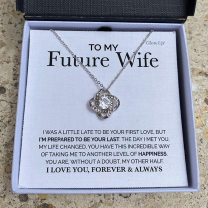Pamaheart- To My Future Wife - I love you forever- Love Knot necklace, Christmas Day