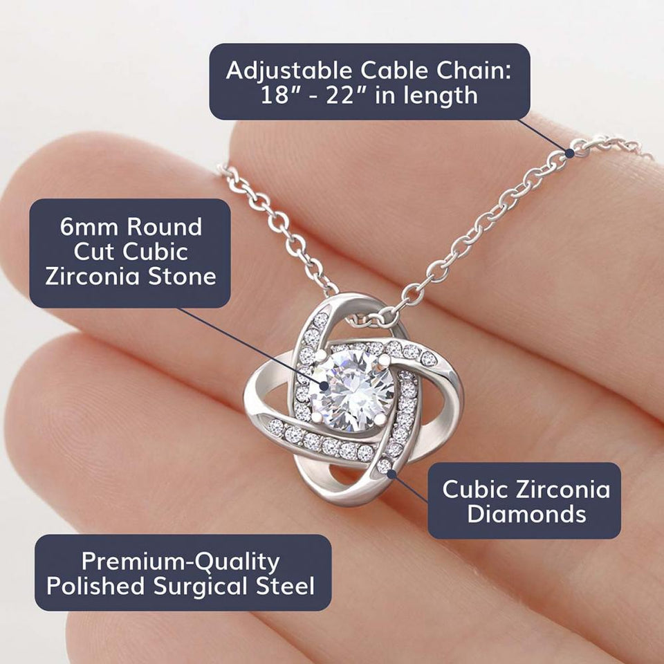 Pamaheart- To My Future Wife - I love you forever- Love Knot necklace, Christmas Day