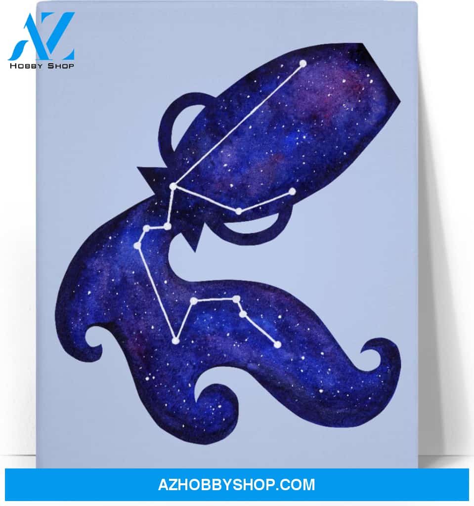 Astrological Sign Aquarius Constellation Canvas Print