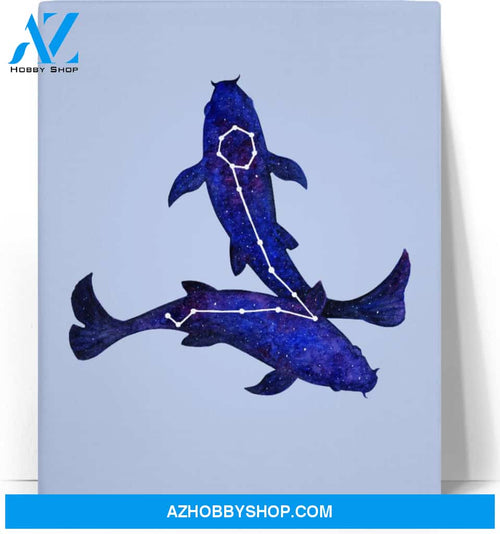 Astrological Sign Pisces Constellation Canvas Print