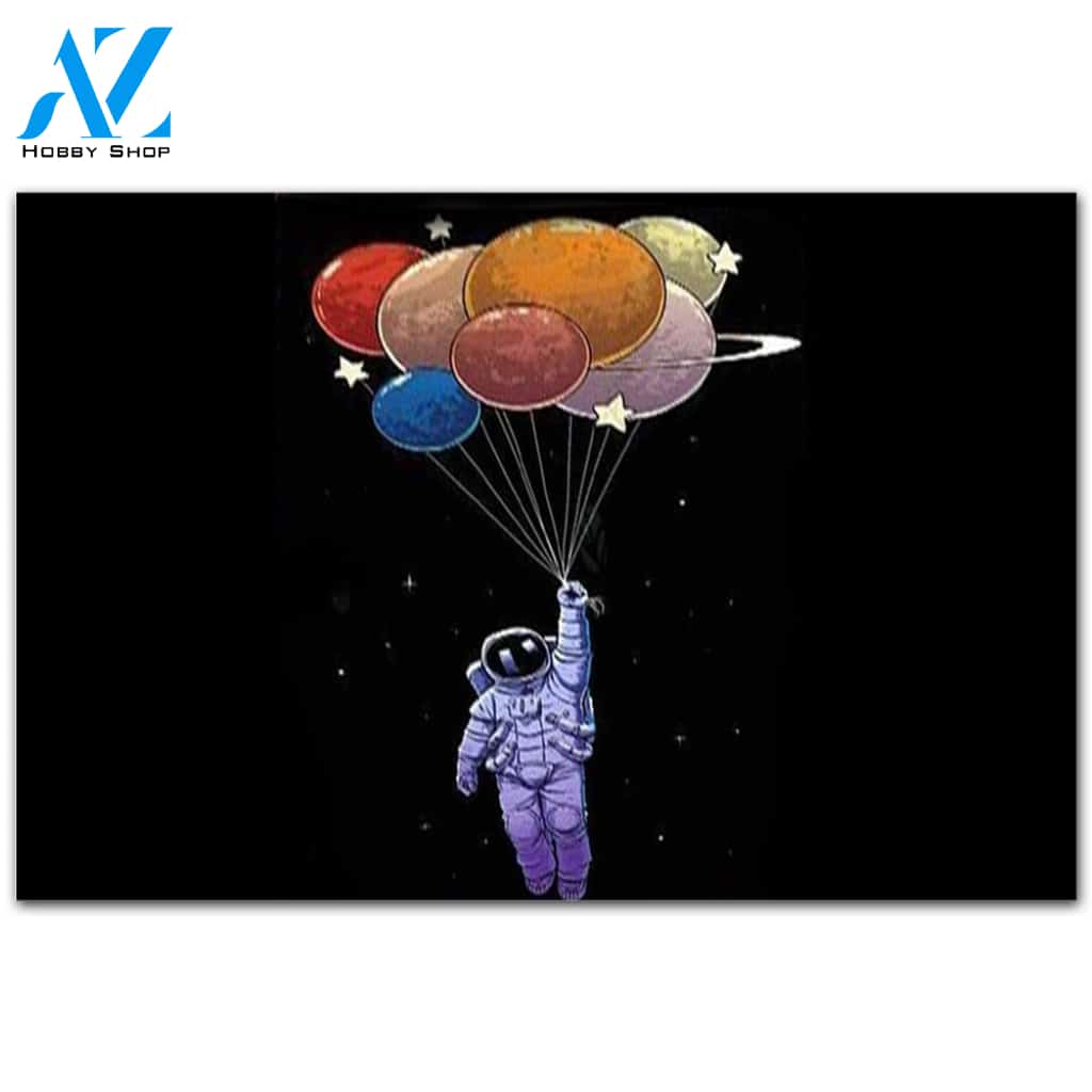 Astronaut Balloon Night Doormat Home Decor Doormat Warm House Gift Welcome Mat Gift for Friend Family