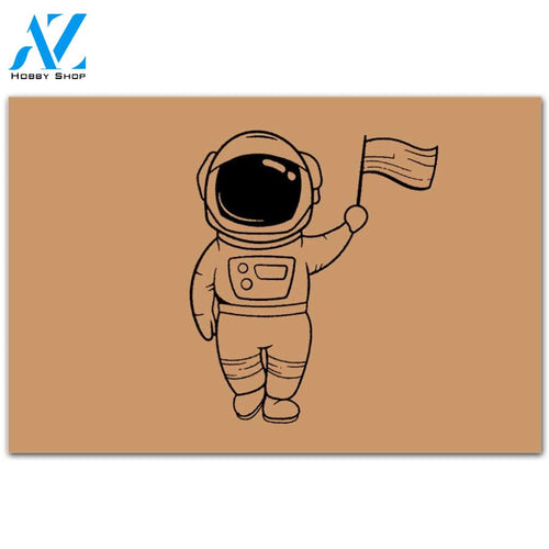 Astronaut Hold The Flag Doormat Welcome Mat House Warming Gift Home Decor Funny Doormat Gift Idea