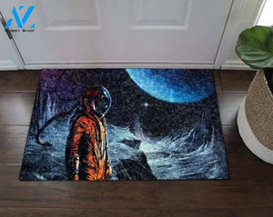 Astronaut With The Moon Doormat Welcome Mat House Warming Gift Home Decor Funny Doormat Gift Idea