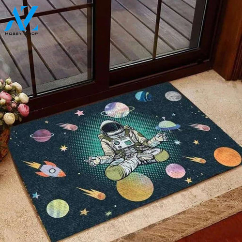 Astronaut Yoga Indoor and Outdoor Doormat Warm House Gift Welcome Mat Gift for Friend Family