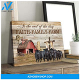 At The End Cow Wall Art Canvas, Wall Decor Visual Art
