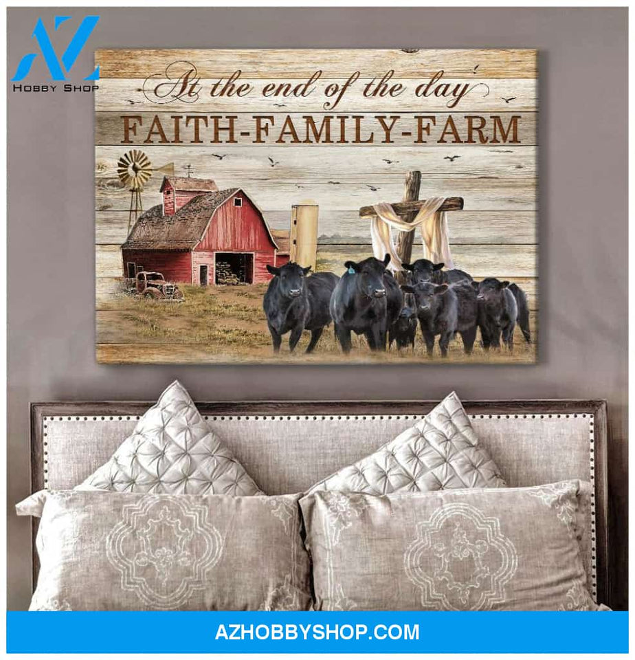 At The End Cow Wall Art Canvas, Wall Decor Visual Art