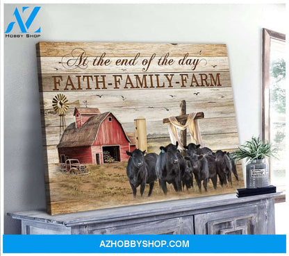 At The End Cow Wall Art Canvas, Wall Decor Visual Art