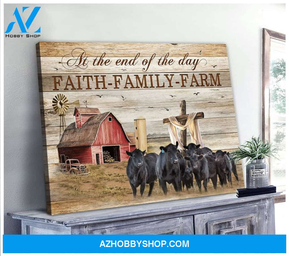 At The End Cow Wall Art Canvas, Wall Decor Visual Art