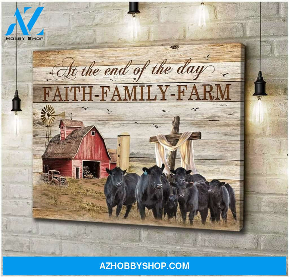At The End Cow Wall Art Canvas, Wall Decor Visual Art