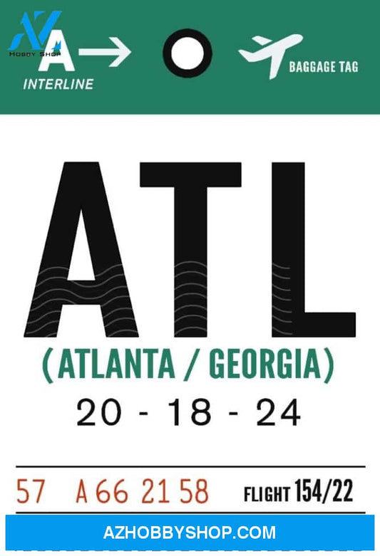 Atlanta Georgia Atl Luggage Tag