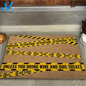 Attention - Dog Coir Pattern Print Doormat