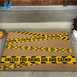Attention - Gin Coir Pattern Print Doormat