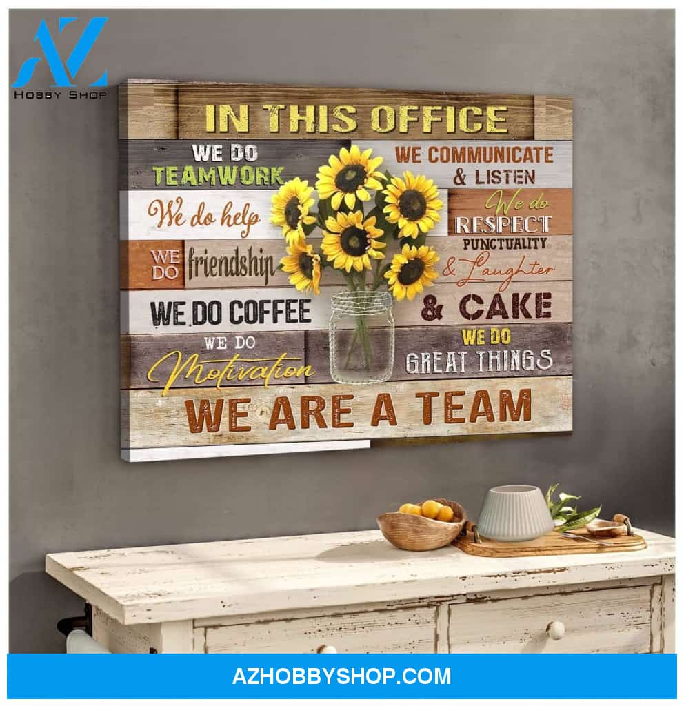 Au In This Office Wall Art Canvas, Wall Decor Visual Art