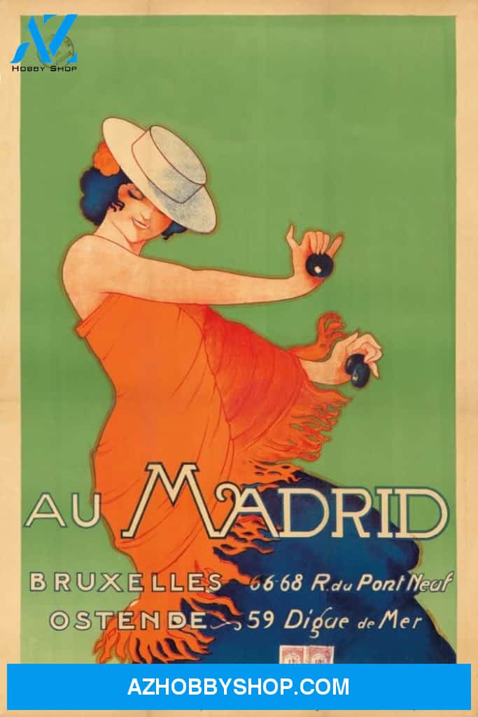 Au Madrid Vintage Poster Belgium C. 1925