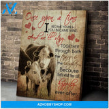 Au Once Upon A Time Cow Wall Art Canvas, Wall Decor Visual Art