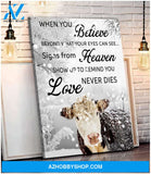 Au When You Believe Cow Wall Art Canvas, Wall Decor Visual Art