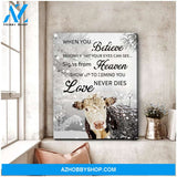 Au When You Believe Cow Wall Art Canvas, Wall Decor Visual Art
