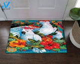 Auckland Parrot Couple With Flower Doormat Housewarming Gift Family Welcome Mat Gift For Friend Family