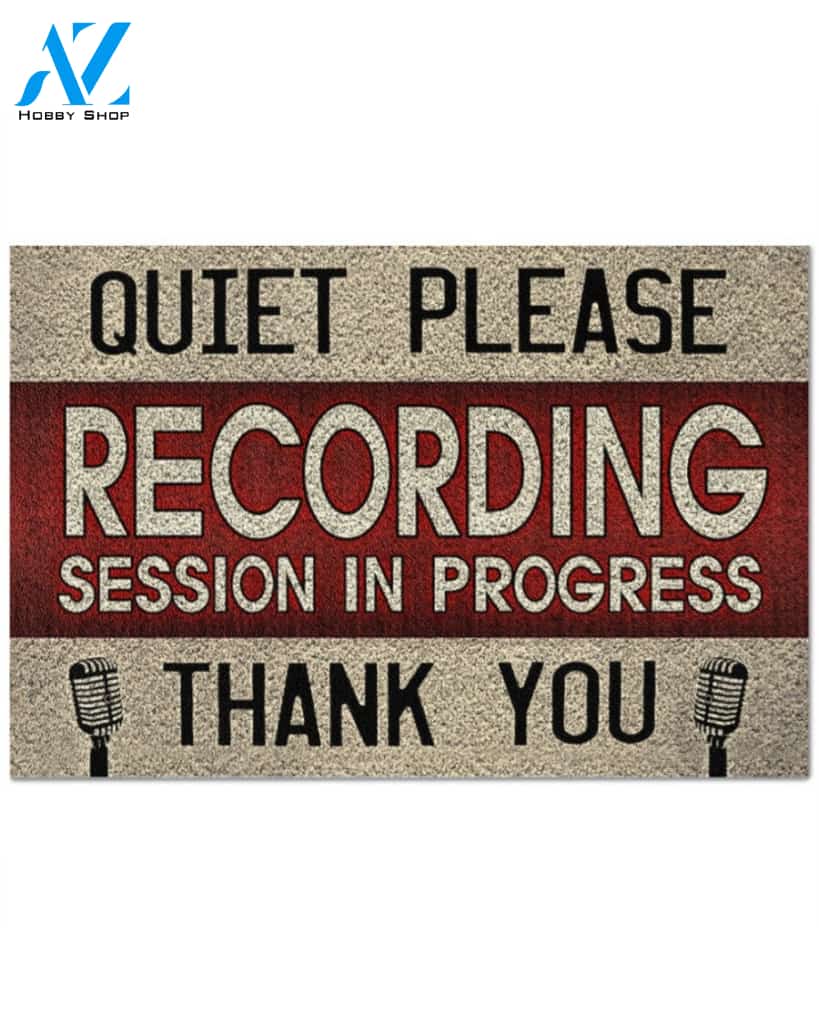 Audio Mixing Quiet Please Funny Doormat Gift For Friend Family Birthday Gift Home Decor Warm House Gift Welcome Mat