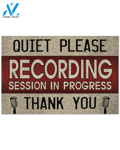 Audio Mixing Quiet Please Funny Doormat Gift For Friend Family Birthday Gift Home Decor Warm House Gift Welcome Mat