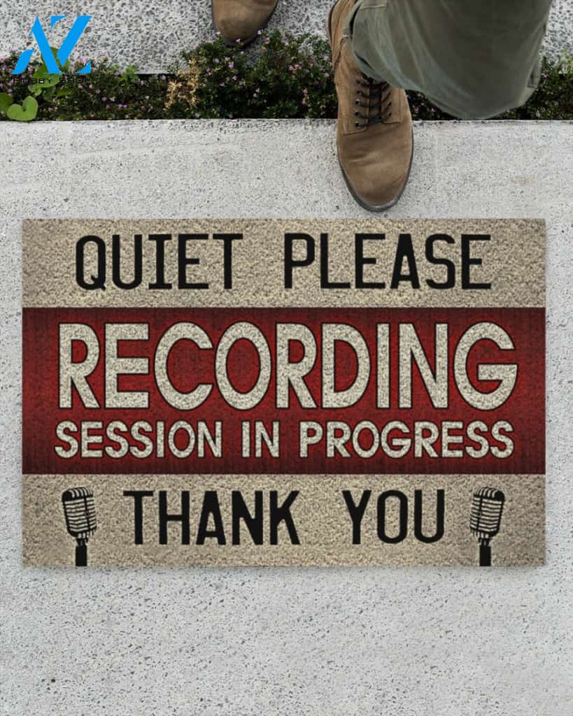 Audio Mixing Quiet Please Funny Doormat Gift For Friend Family Birthday Gift Home Decor Warm House Gift Welcome Mat
