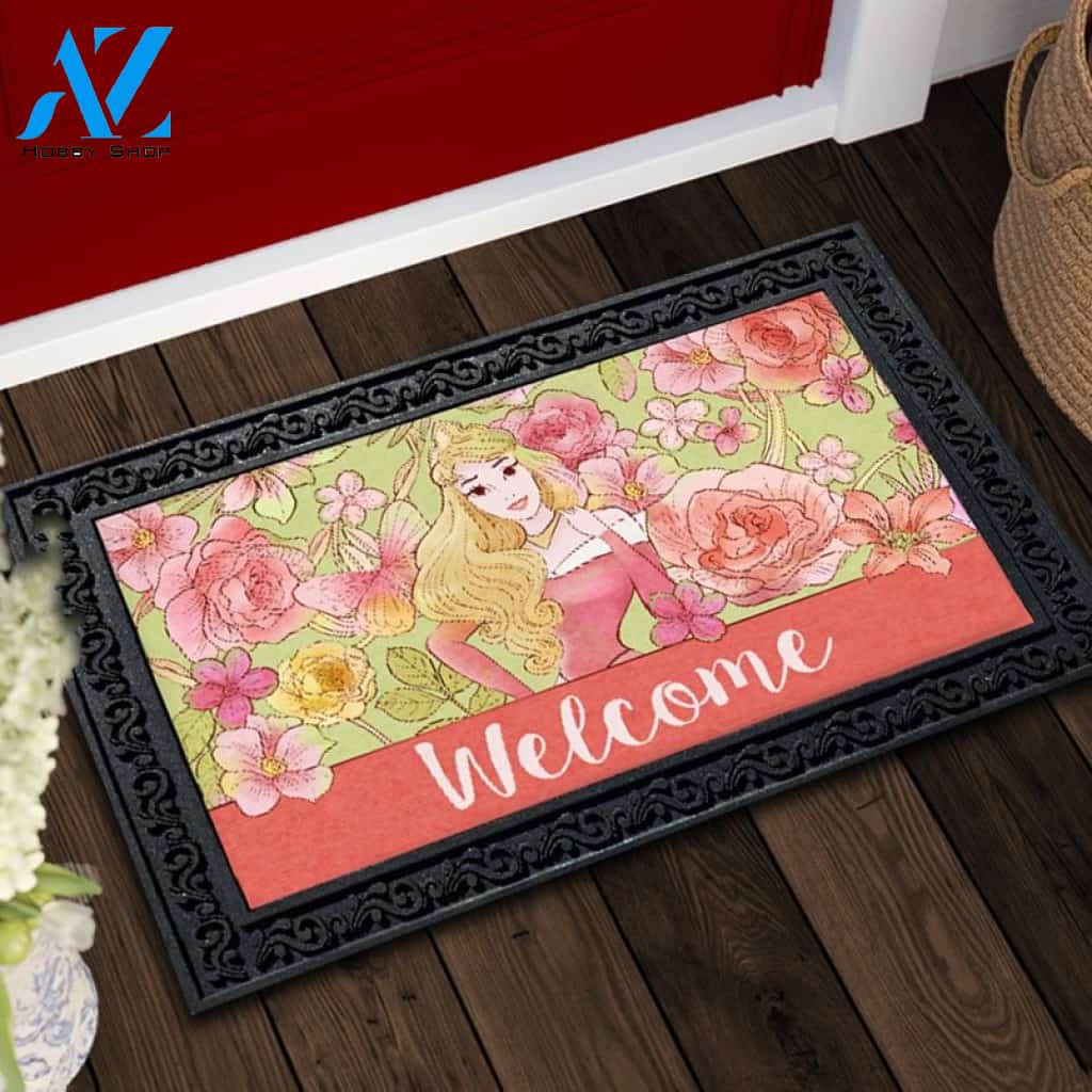 Aurora Floral Welcome Doormat - 18" x 30"