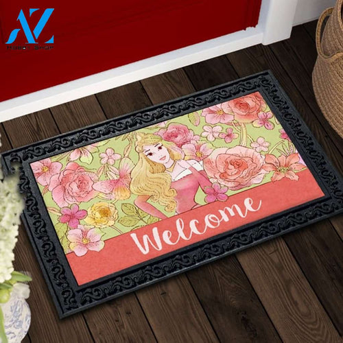 Aurora Floral Welcome Doormat - 18" x 30"