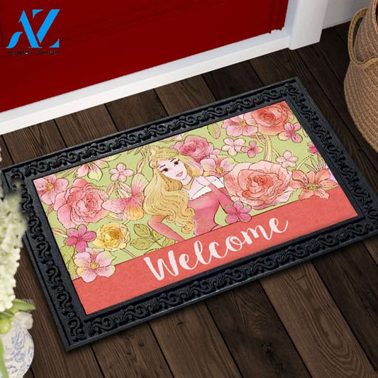 Aurora Floral Welcome Doormat - 18" x 30"