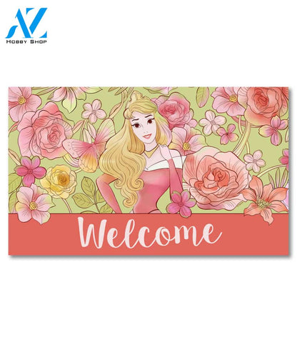 Aurora Floral Welcome Doormat - 18" x 30"