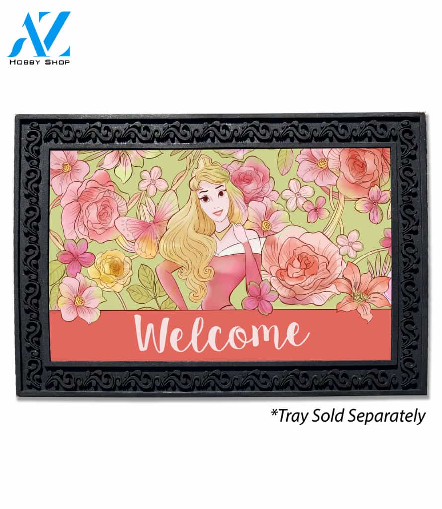 Aurora Floral Welcome Doormat - 18" x 30"