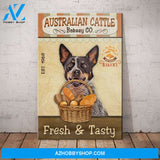 Australian Cattle Dog Bakery Company Canvas Wall Art, Wall Decor Visual Art