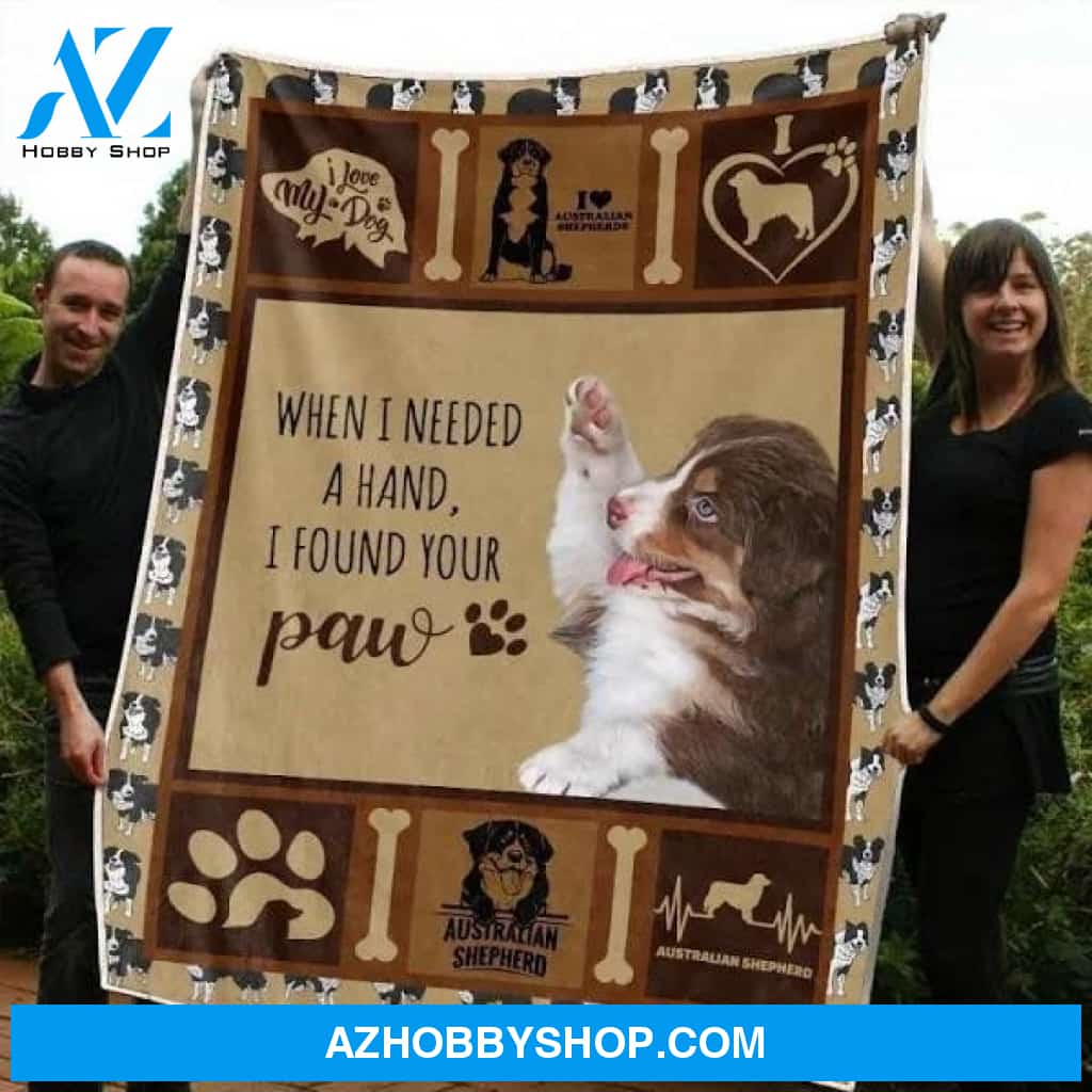 Australian Dog I Found Your Paw Printed Fleece Blanket Gift For Dog Lovers Home Decor Bedding Couch Sofa Soft And Comfy Cozy