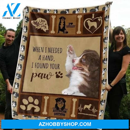 Australian Dog I Found Your Paw Printed Fleece Blanket Gift For Dog Lovers Home Decor Bedding Couch Sofa Soft And Comfy Cozy