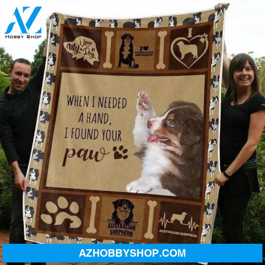 Australian Dog I Found Your Paw Printed Fleece Blanket Gift For Dog Lovers Home Decor Bedding Couch Sofa Soft And Comfy Cozy
