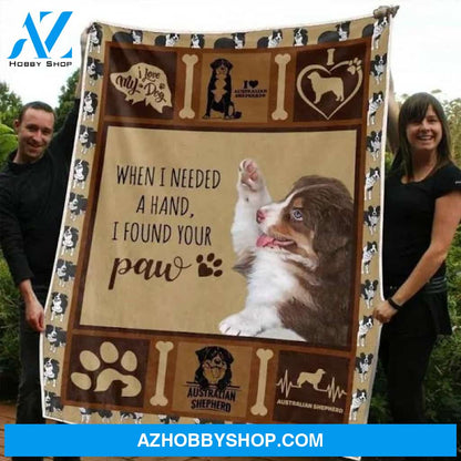 Australian Dog I Found Your Paw Printed Fleece Blanket Gift For Dog Lovers Home Decor Bedding Couch Sofa Soft And Comfy Cozy