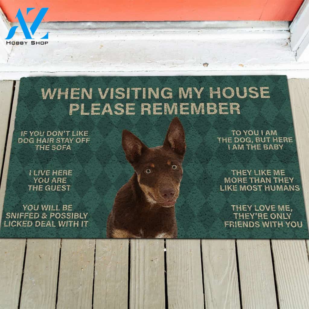 Australian Kelpie Puppy's Rules Doormat