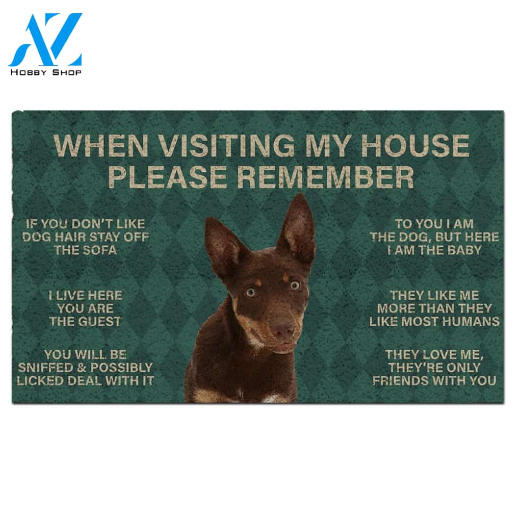 Australian Kelpie Puppy's Rules Doormat
