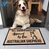 Australian Shepherd Dog Easy Clean Welcome DoorMat | Felt And Rubber | 40x60 cm | 45x75 cm | 60x90 cm | Colorful | DO1271