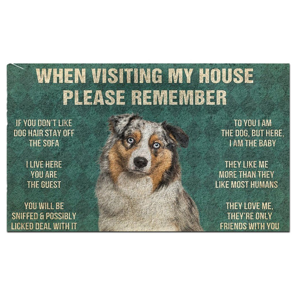 Australian Shepherd's Rules Doormat