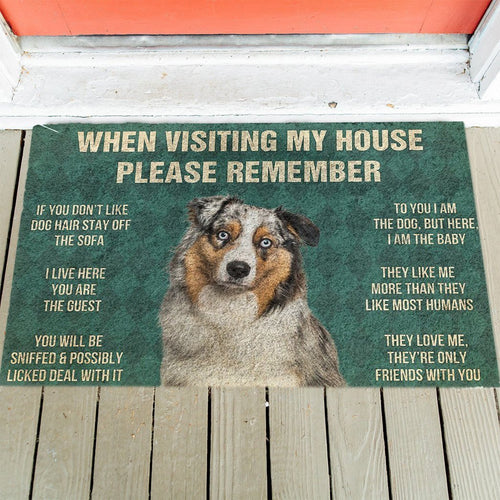 Australian Shepherd's Rules Doormat
