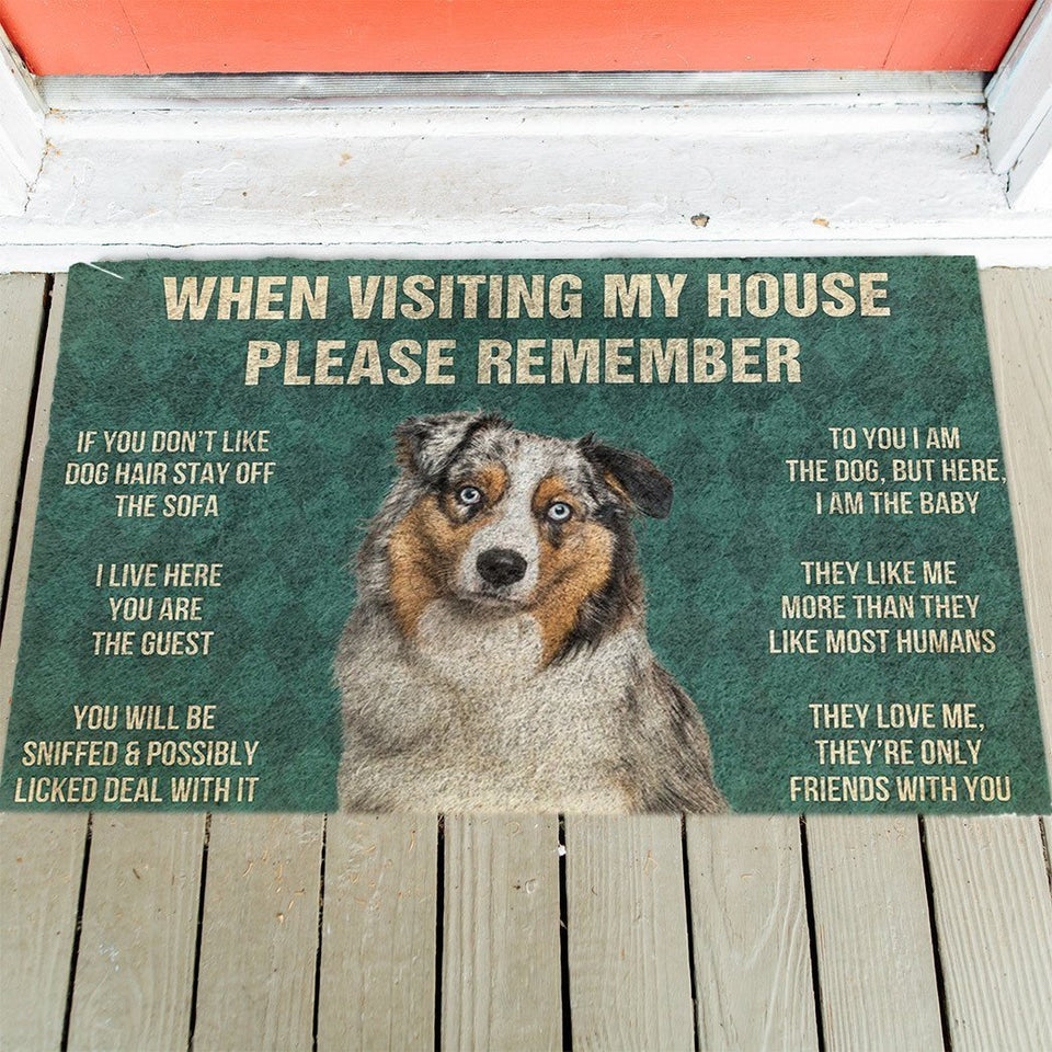 Australian Shepherd's Rules Doormat