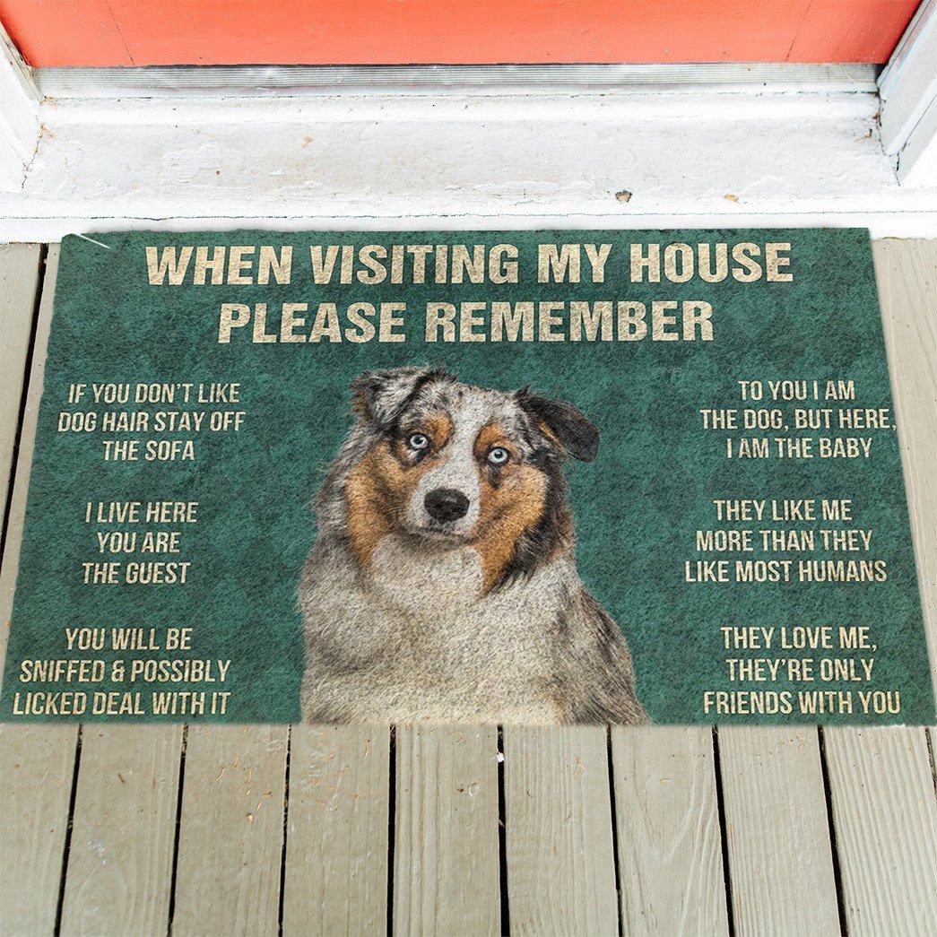 Australian Shepherd's Rules Doormat