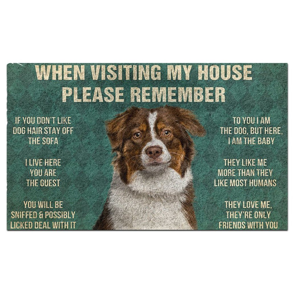 Australian Shepherd's Rules Doormat