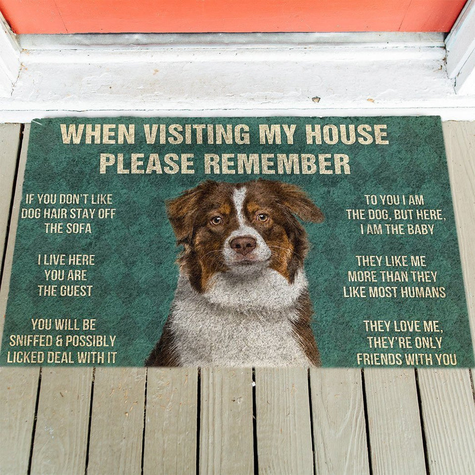 Australian Shepherd's Rules Doormat