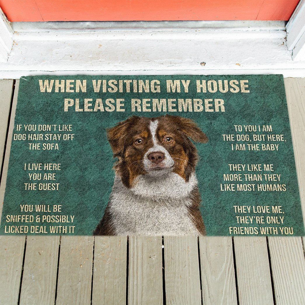 Australian Shepherd's Rules Doormat