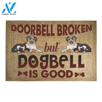 Australian Shepherd Doorbell Broken Printed Doormat Home Decor