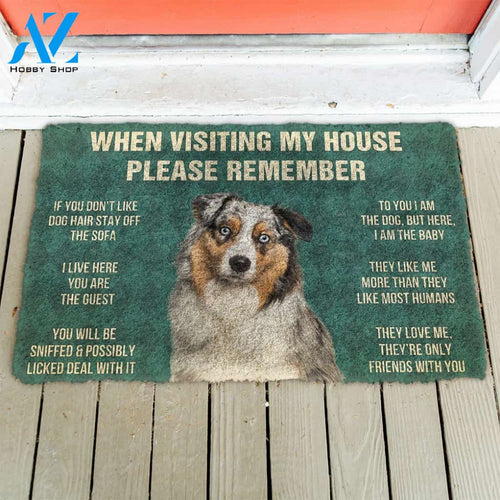 Australian shepherd funny doormat