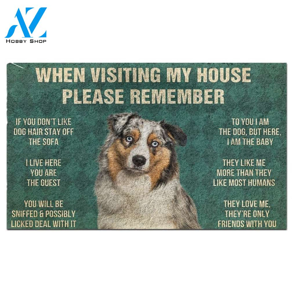 Australian Shepherd's Rules Doormat
